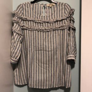 Striped chambray top